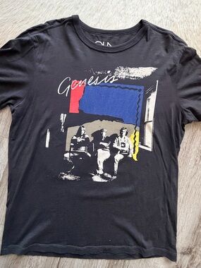 EUC Chaser Black Genesis Graphic Tee with Blue, Red & Yellow Accents